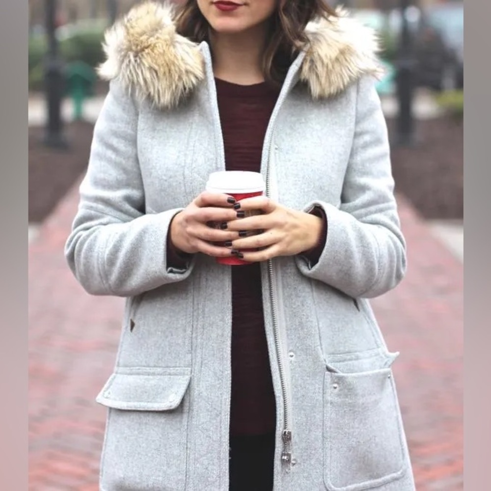 J.Crew chateau parka in Italian stadium cloth